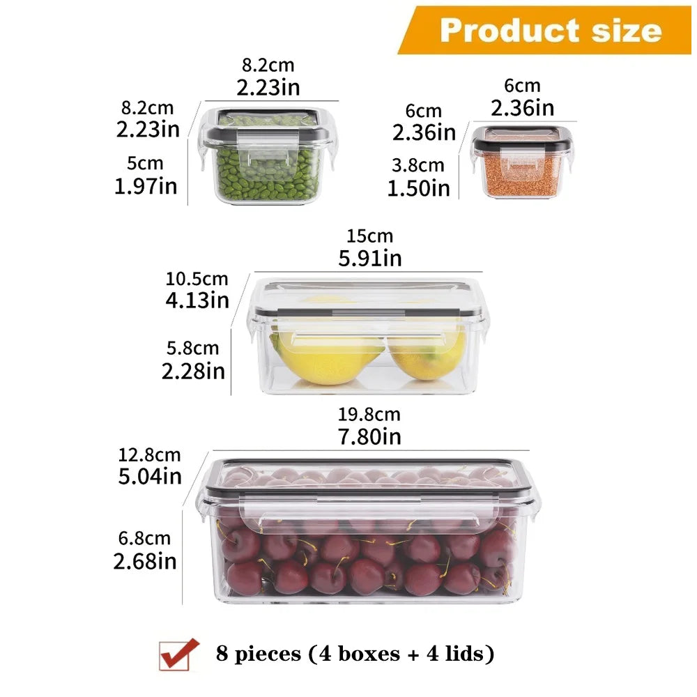 Lot de 8 Boîtes de Conservation Hermétiques FreshMix