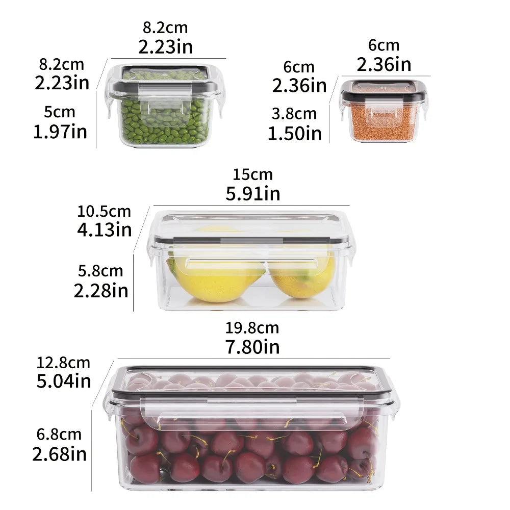 Lot de 8 Boîtes de Conservation Hermétiques FreshMix