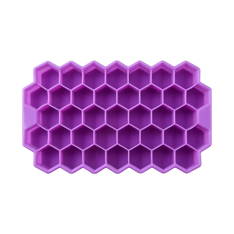 Bac à glaçons en silicone amovible 37 cases, avec couvercle amovible en silicone