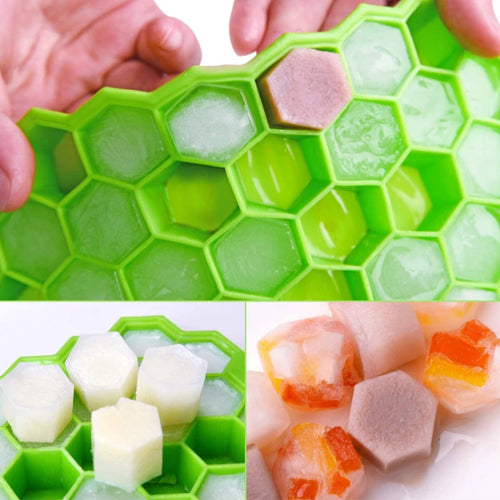 Bac à glaçons en silicone amovible 37 cases, avec couvercle amovible en silicone