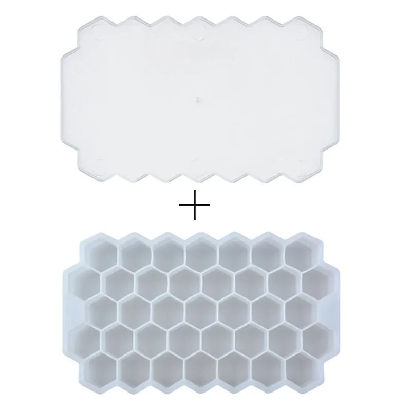 Bac à glaçons en silicone amovible 37 cases, avec couvercle amovible en silicone